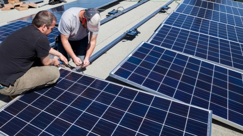 Solar Panel Roof Installation